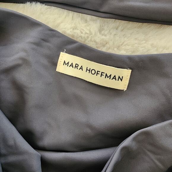 NEW Mara Hoffman Jay High Waist Tie Front Bikini Swim Bottom Falco Gray - Picture 8 of 10